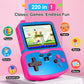 Handheld Game Console for Girls, 220 Retro Games Built-in, 3.5'' HD IPS Screen, Rechargeable Mini Portable Video Game Player for Travel & Car Trips, Gift for Kids (Rose Red)
