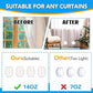 8 Pcs Shower Curtain Weights, Silicone Wrapped Heavy Duty Shower Curtain Magnets, Curtain Weights Heavy Outdoor, Prevent Curtain Liner from Blowing Around, Work for Drapery, Flag, Tablecloth(4 Pairs)