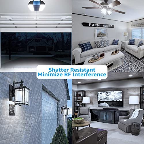 TORCHSTAR 1700LM Universal Garage Door Opener LED Light Bulb, UL FCC DOE, 15W Ultra Bright, Minimize Interference, 100W Eqv. 120V, A19 Bulbs, E26 Base, 5000K Daylight, Pack of 2