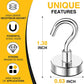 DIYMAG Magnetic Garage Hooks 6 Pack 30lbs 2026 Cruise Cabin Ship Essentials N52 Hook Heavy Duty Strong Magnets Fridge for Classroom Wall Mount Kitchen Grills Silver