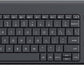Logitech K400 Plus Wireless Touch TV Keyboard with Easy Media Control and Built-in Touchpad, HTPC Keyboard for PC-Connected TV, Windows, Android, ChromeOS, Laptop, Tablet - Black