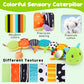 Baby Sensory Toy 0-6 Month Music Animal Stuffed Plush Caterpillar Toy for Infant 0-3-6-12 Month Old Tummy Time with Mirror Crinkle Rattle Toys for Newborn Boys Girl Shower Gifts Easter Basket Stuffer