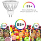 MR16 LED Bulbs 50W Halogen Equivalent Landscape Light Bulbs, 2700K Warm White 5W GU5.3 MR16 12V Spotlight Bulb, Non-Dimmable 38° Beam Angle for Landscape, Recessed, Track Lighting 6 Pack