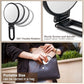 BOOMIBOO 1X/10X Magnifying Handheld Mirror Double Sided, Foldable Travel Makeup Mirror, Adjustable Rotation Pedestal Hand/Hanging/Desk Vanity Mirror-Black