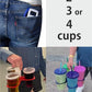 CarryAround Fold Away Cup Carrier/Caddy [Made in UK] (Blue) Take-Out Coffee Soft Drink Pint Beer Beverage Holder, Sturdy Reusable Pocket Size, Festival Sports Gigs - Easy & Safe 2,3,4 Cups