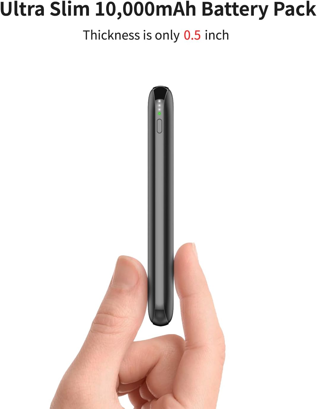 5V 2A Power Bank for Heated Vest, Jacket, Stadium Seats, Chair, 10000mAh Fast Charging Battery Pack for USB Heated Clothing, Heated Blanket, Coat