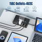 6 FT Flat Plug Surge Protector Power Strip, 11 Multiple AC Outlets with 6 USB Ports (2 USB C), 6 Feet Extension Cord, 1250W/10A