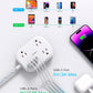 Cruise Essentials 2025,One Beat Travel Power Strip with USB C,Flat Plug Extension Cord with 3 Outlets 4 USB Ports(2 USB C),5 ft Desk Wall Outlet Extender,Non Surge Protector for Cruise,Dorm Room,ETL