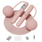 YOTTOY Skipping Ropes for Adults -Cordless Counter Jump Rope with Large Cordless Ball-Weighted Jump Rope for Women with LCD Display