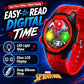 Marvel Spider-Man Kids Watches – Digital Display, Interactive Features, Adjustable Strap, Vibrant Spider-Man Graphics, Durable for Active Kids