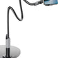 SAIJI Gooseneck Bed Phone Holder – Flexible Long Arm Clamp Stand for Desk & Bed (Black)