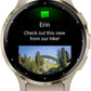 Garmin Venu 3S Soft Gold Stainless Steel Bezel 1.2-Inch AMOLED Touchscreen Display Smart Watch, Phone Supported with 41mm French Gray Case and Silicone Band