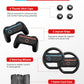 Pro Controllers Accessories Bundle for Nintendo Switch 2 18-in-1: Carrying Case, Screen Protector, Thumb Grip for Joycon, Dockable Console Protective Cover Shell, Steering Wheel, 2025 Switch2 Game Kit