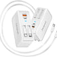 4 in 1 Retractable Wall Charger with Dual Cables,40W Retractable Phone Charger Wall Plug with Dual USB Ports,20W USB C Chargers Block Fast Charging for iPhone 17 16 15 14 13,LG, Galaxy S24 23,Pixel