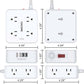 Surge Protector Power Strip - CHCORE 5Ft Braided Extension Cord with 8 Outlets with 4 USB (2 USB C) Charging Ports, Flat Plug Multi Plug Outlet Extender Charging Station for Home Office, ETL, White