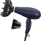 INFINITI PRO CONAIR Hair Dryer with Innovative Diffuser, Enhances Curls and Waves While Reducing Frizz, Dark Blue