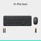 Logitech MK250 Bluetooth Wireless Mouse and Keyboard Combo: Fast & Easy Connectivity, Compact Wireless Keyboard, Ambidextrous Mouse, Durable Build - Windows/MacOS - Graphite