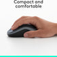 Logitech M185 Wireless Mouse, 2.4GHz with USB Mini Receiver, 12-Month Battery Life, 1000 DPI Optical Tracking, Ambidextrous, Compatible with PC, Mac, Laptop - Black