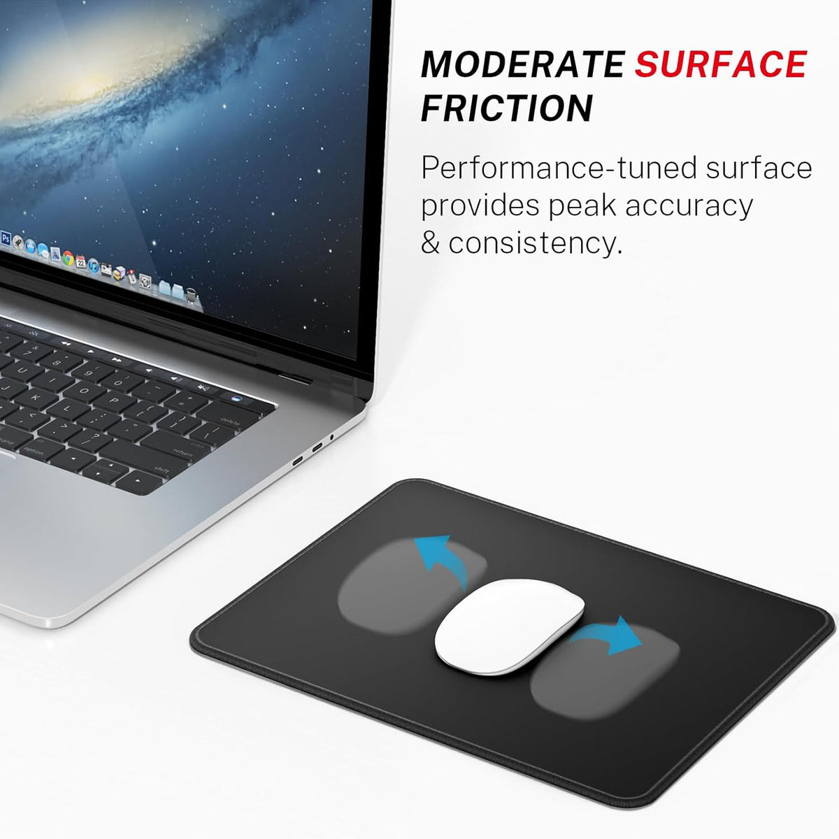 MROCO Mouse Pad 3-Pack [30% Larger] with Anti-Fray Stitched Edges, Premium Waterproof Surface, Non-Slip Rubber Base, Computer & Gaming Mouse Mat for Laptop, Office & Home, 8.5 x 11 in, Black