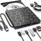 External CD DVD Drive,8 in 1 USB 3.0 and Type-C Disc Reader Writer Burner Player,Slim and Portable CD DVD +/-RW Optical Drive for PC Laptop Desktop MacBook Mac Windows Linux OS Apple (8 in 1)