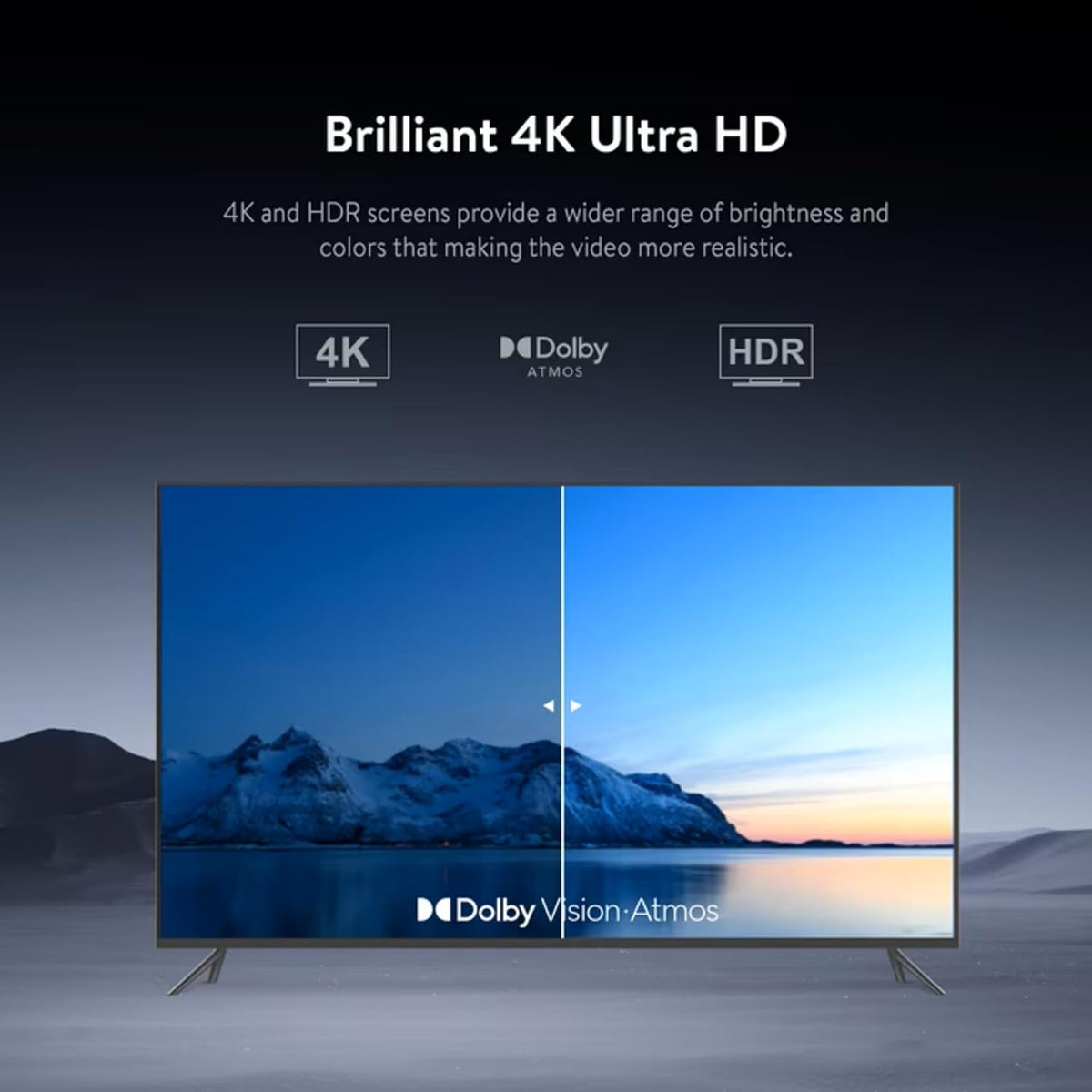 ONN Android TV 4K UHD Streaming Device with Voice Remote Control Google Assistant & High Speed HDMI Cable (100026240) Black