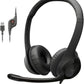 Logitech H390 Wired Headphones with Mic, USB-A Headset with Microphone for PC, Noise Cancelling Microphone for Video Meetings, Music, Gaming - Black