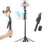 acer Auto Face Tracking Tripod for iPhone/Cell Phone/Android/Camera with Light and Remote, 64", No App, 360°Rotating Tripod Selfie Stick for Tiktok YouTube Vlog Live Streaming Video Recording