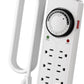 BN-LINK 8 Outlet Surge Protector with Mechanical Timer (4 Outlets Timed, 4 Outlets Always On) - White
