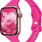 Slim Silicone Band for Apple Watch (38mm–49mm) – Soft Thin Sport Strap for iWatch Series 11/10/9/8/7/6/5/4/3/2/1/SE/Ultra – Narrow Wristband for Women & Men – Hot Pink