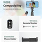 SENSYNE 62" Phone Tripod & Selfie Stick, Extendable Cell Phone Tripod Stand with Wireless Remote and Phone Holder, Compatible with iPhone Android Phone, Camera