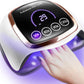 Gugusure UV LED Nail Lamp, Upgrade 180W Nail Dryer for Gel Polish with LCD Display, Auto Sensor and 4 Timer Settings, Professional Curing Lamp Light with 42 Beads for Salon and Home