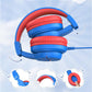 iClever Kids Headphones for School Travel, Safe Volume Limited, HD Mic Stereo Sound Over-Ear Girls Boys Headphones for Kid, FunShare Foldable 3.5mm Wired for iPad Computer, HS19