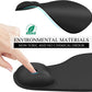 JIKIOU Mouse Pad, 2 Pack Ergonomic Mouse Pads with Comfortable Gel Wrist Rest Support and Smooth Cloth, Non-Slip PU Base for Easy Typing Pain Relief Durable and Easy to Clean Small Black