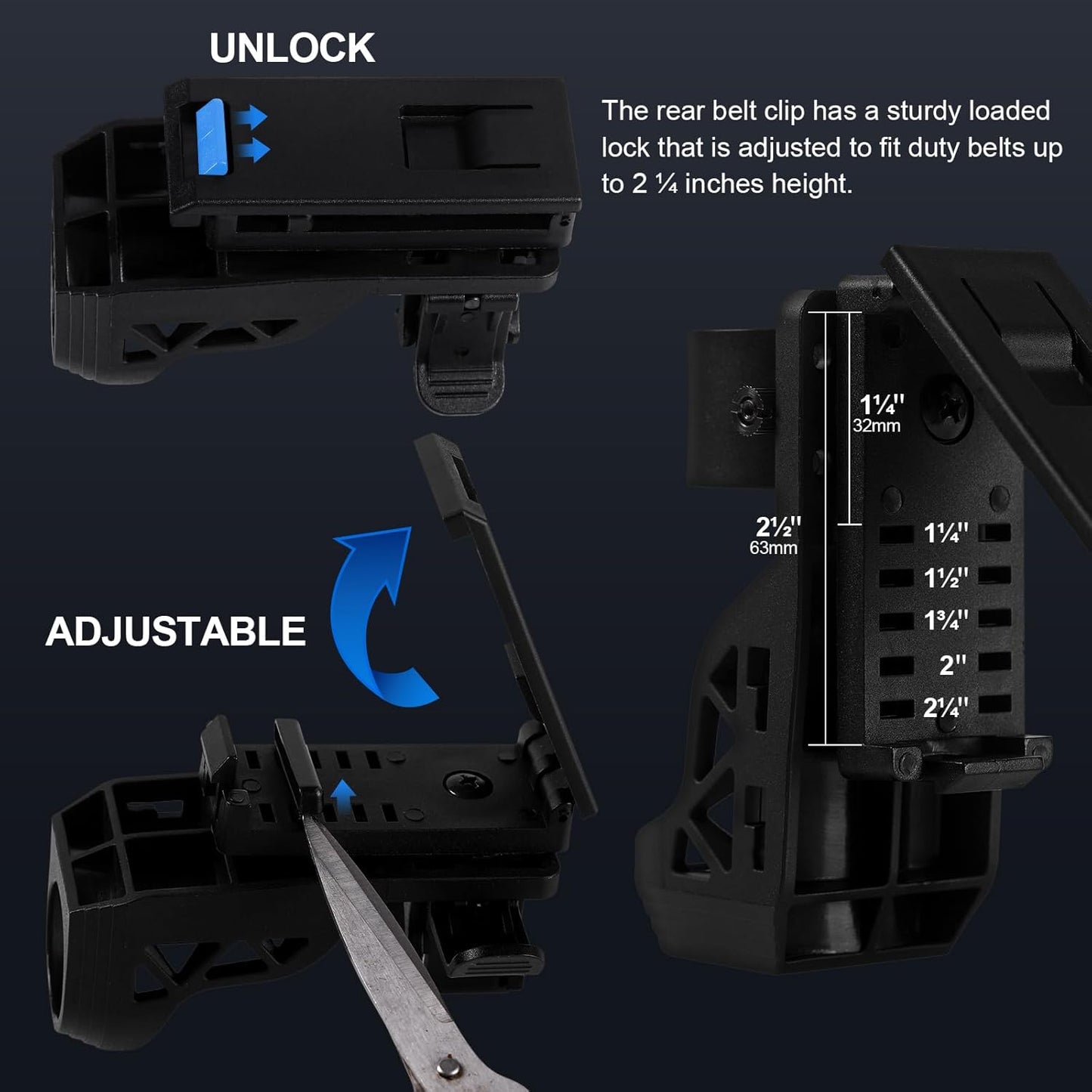 Tactical Flashlights High Lumen-Police 1200 LM Flashlight with Holster for Duty Belt,Single Mode LED Flashlight for Camping/Law Enforcement-Sentinel-X1
