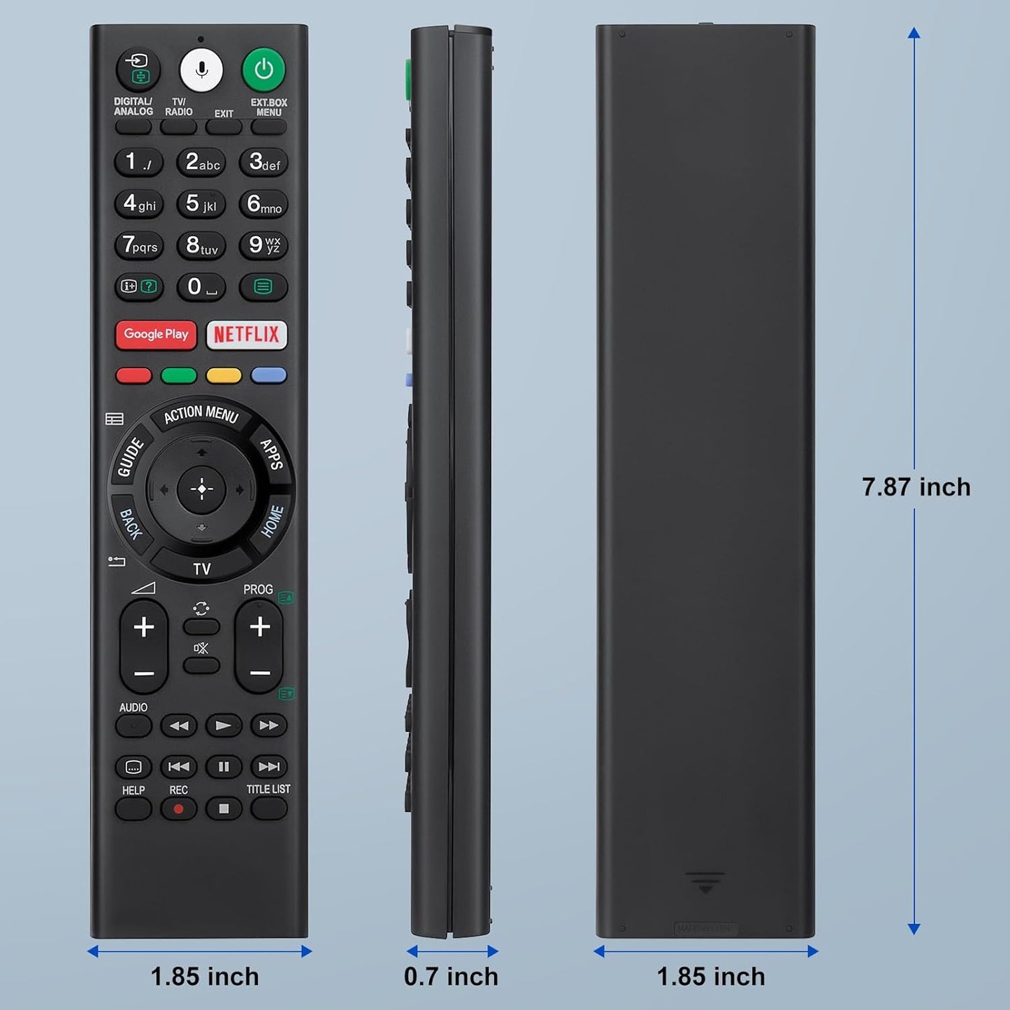 Voice Replacement Remote Control for Sony-Bravia-TVs，for All Sony 4K UHD LED LCD HD Smart TVs. 1-Year Warranty.
