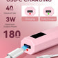 UV Nail Light Handheld UV Light for Nails 3W Portable Led Lamp with 2 Timer Settings 20/60s for Gel Polish Home DIY Salon Women(Pink)