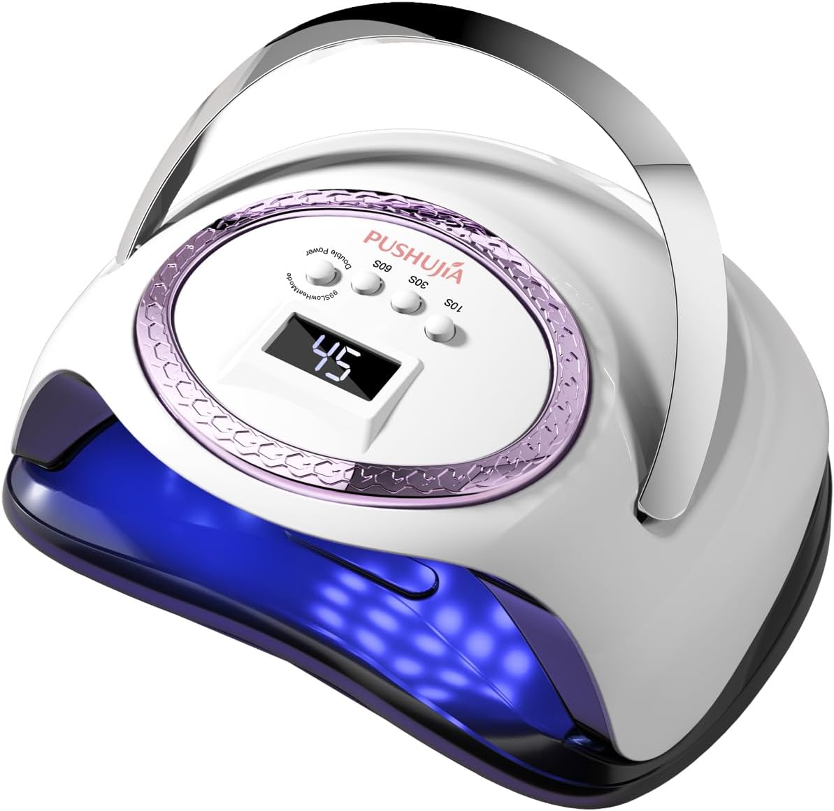 Professional UV LED Nail Lamp, 66 LEDs Nail Dryer with Smart Sensor, Digital Display & 4 Timers, Fast Curing for Gel Polish, Rhinestone Glue, Solid & Liner Gel, for Home & Salon Use