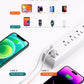 Extension Cord 10 ft - Long Power Strip Surge Protector, 6 AC Outlet 4 USB (2 USB C), Flat Plug, Wall Mount, Multi Plug Outlet Extender Desk Charging Station for Home Office Dorm Room Essentials