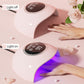 72W UV LED Nail Lamp, 2026 New Upgrade UV Light for Gel Nails with 18 Beads, 3 Timer Nail Dryer, LCD Display, Auto Sensor, Professional Nail Lamps for Gel Polish – Best Gifts, Pink Lamp