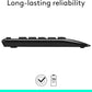 Logitech MK345 Wireless Keyboard and Mouse Combo with Palm Rest, 2.4 GHz USB Receiver, Compatible with PC, Laptop, Black