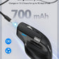 TECKNET Wireless Mouse, Bluetooth Mouse (BT5.3/5.0 & 2.4G) Rechargeable Ergonomic Optical Mouse with 6 Adjustable DPI, Side Scroll, Quiet Clicks, USB A Receiver, 7 Buttons, Wide Compatibility - Black