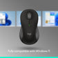 Logitech Signature M550 L Full Size Wireless Mouse - for Large Sized Hands, 2-Year Battery, Silent Clicks, Bluetooth, Multi-Device Compatibility - Black