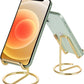 ROPOSY Cell Phone Stand for Desk, Cute Metal Gold Cell Phone Stand Holder Desk Accessories, Compatible with All Mobile Phones, iPhone, iPad