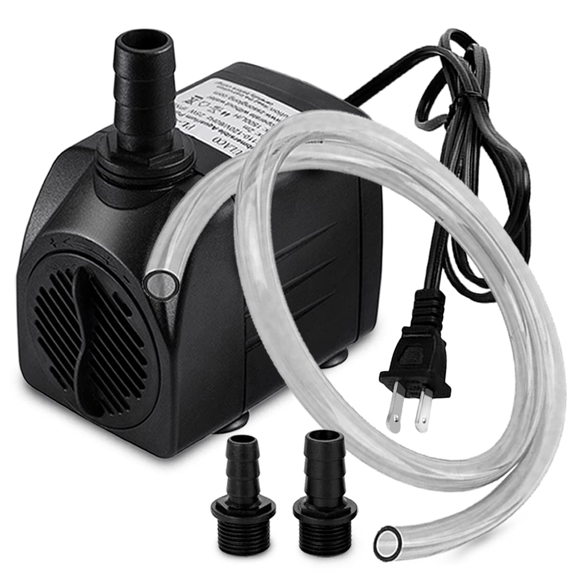 PULACO 400GPH Submersible Pump with 5 ft Tubing, (1500L/H 25W) durable fountain water pump for Pond Fountain, Aquariums Fish Tank, Statuary, Hydroponics