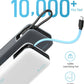CUKTECH 45W Power Bank 20000mAh, Portable Travel Charger Built-in USB C Cable, Fast Charging Battery Pack for iPhone 16/15/14/13, iPad, Samsung Galaxy, Google Pixel, Android and More (Gray)