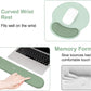 MOSISO Wrist Rest Support for Mouse Pad&Keyboard Set, Circle Curved Ergonomic Mousepad&Coaster Non-Slip Base Home/Office Pain Relief&Easy Typing Pad with Soft Cloth&Silicone Lining, Antique Green