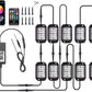 Rock Lights for Trucks, 10 Pods RGB LED Rock Lights with APP/Remote Control & Music Mode, High Bright Multilcolor Waterproof IP68 Rock Neon Light Kits for Pickup Off Road RZR SUV ATV UTV Car