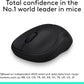 Logitech M185 Wireless Mouse, 2.4GHz with USB Mini Receiver, 12-Month Battery Life, 1000 DPI Optical Tracking, Ambidextrous, Compatible with PC, Mac, Laptop - Black