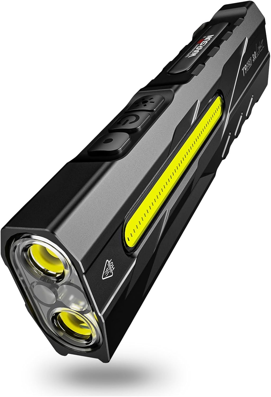 WARSUN T9 PRO Rechargeable EDC Flashlight – 1500 Lumens LED Pocket Flashlight, Magnetic Work Light with Clip for Dog Walking, Camping, Hiking, Car Repair, Night Walking and Everyday Carry