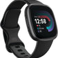 Fitbit Versa 4 Fitness Smartwatch with Daily Readiness, GPS, 24/7 Heart Rate, 40+ Exercise Modes, Sleep Tracking and more, Black/Graphite, One Size (S & L Bands Included)